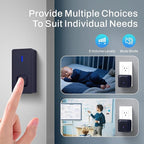 BN-LINK Wireless Doorbell with 2 Buttons, Mini Waterproof Door Bell Easy Installation, 1000Ft Range, Adjustable Volume & 58 Chimes, LED Flash, Perfect for Homes, Offices, Apartments (Black)