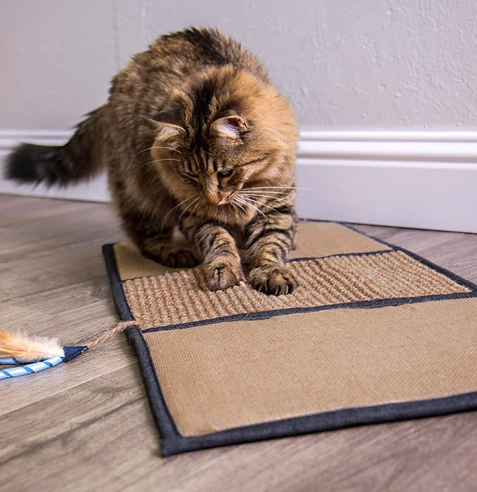 Petlinks Scratch & Play Carpet & Burlap Cat Scratch Mat - Brown, One Size