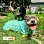 KYEESE Dog Pajamas Velvet Dog Pajamas Large Sized Dogs Soft Dogs Clothes Pjs with Construction Vehicles Pattern Stretchy Pet Jammies Coat Comfy Pet Onesie Costume, 3X-Large