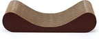 FluffyDream Cat Scratcher Cardboard, Scratching Pad House Bed Furniture Protector, Infinity Shape, Curved (Brown, Bone)