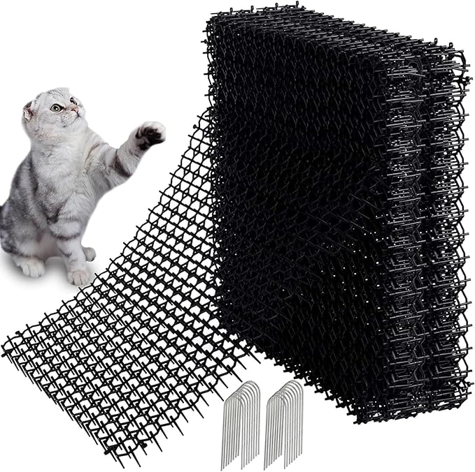 GKYZBB 10 Pack Extra Large Cat Scat Mat for Cats,16.5 x 13 in,Cat Indoor/Outdoor Deterrent Pad,Dog and Cat Spike Mat Anti,dig for Garden,Cat Anti-Scratch Mat with