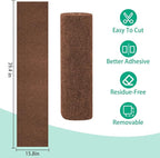 Trimmable Cat Scratcher Mat, Self-Adhesive Cat Scratching Carpet Pad Replacement for Cat Tree Shelves, Steps and Posts, DIY Cat Scratch Couch Furniture Protector (Brow, 39.4"x15.8")