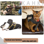 Tactical Dog Harness Tactical Puppy Vest with Rubber Handle K9 Military Adjustable Pet Vest Harness for Outdoor Training XS Dog Harness (Black Harness)