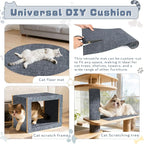 24"X12" Cat Scratch Furniture Protector, Anti Scratch Couch Protector from Cat Claws, Self-Adhesive Cat Scratching Pads, DIY Couch Cat Scratcher for Corner Sofa Wall & Door (Gray)