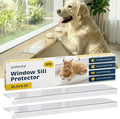 PROTECTO 2-Pack Window Sill Protector from Dogs 35.5 x 3.25 Clear Window Guards from Cats Scratching, Chewing & Clawing | Keep Your Sills Smooth & Paws Safe | Ultra Strong Window Sill Cover Protection