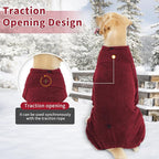 Dog Winter Coat Soft Pullover Pajamas, Warm Dog Cold Weather Coats Fleece Coat, Cozy Winter Jacket Windproof Fullbody Jumpsuit Onesie Fleece Sweater Clothes Apparel for Dogs