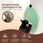 Natural Cotton Rope Cat Scratch Pad, 15.7'' Round Horizontal Floor Cat Scratching Pads, Cat Furniture Protector for Wall, Couch, Carpets, Sofas