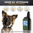 INVIROX Training Collar for Large Dog [Spark K9] 124 Levels Dog Training Collar with Remote 1100yd Range, Night-Light Mode Dog E Collar for Medium Dogs IP67 Waterproof (Spark k9 x2 new)