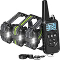F-color Dog Shock Collar with Remote Control - 2600FT Dog Training Collar 3 Pack with Beep Vibration Shock and Light, Waterproof E Collar for Dogs Training for Large Medium Breeds