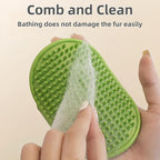 4-Pack Silicone Cat Brush Set, Pet Scratcher and Massager – Adjustable Pet Deshedding Brush, Bath Brush for Cats and Dogs, Suitable for Furniture Legs & Corners (4PCS (2 Yellow + 2 Green))
