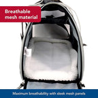 Coastal Pet Bergan Comfort Carrier - Breathable Travel Carrier for Dogs & Cats - Black & Grey, 19" x 10" x 13"