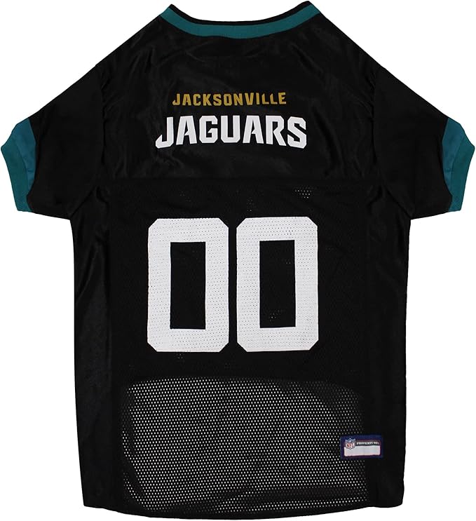 Pets First NFL Jacksonville Jaguars Dog Jersey, Size Large, Football Shirt Costume for Pet, Dog Sports T-Shirt, NFL Team Clothing for Cats, Licensed Pet Apparel Available in 7 Sizes and 32 Teams