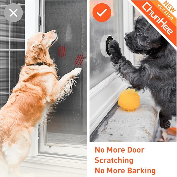 ChunHee Dog Door Bell, Smart Dog Doorbell for Potty Training to Go Outside, Dogs Bells for Doggie to Ring to Go Potty Train with Customized Ringtones Adjustable Volume, 1 Dog Button
