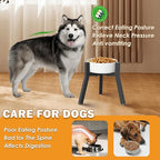 Elevated Dog Bowl Stand for Large Dogs with Tray, Adjustable Width 7-10.6", Raised Food Water Bowl Stand, Bowl NOT Included