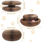 Accordion Magic Organ Cat Scratcher Board for Indoor Cats, Cardboard Cat Scratch Toy with Ball,Interactive Mental Physical Exercise Cat Toy