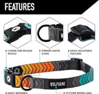 Wolfgang Heavy Duty Martingale Dog Collar with Quick Release Nylon Buckle for Walking & Training, ChevTech Print, Small