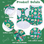 Saintrygo 10 Pcs Lovely Puppy Shirts Print Dog Clothes Breathable Summer Pet Cartoon Dog Shirt Clothes Sweatshirt for Puppy Cartoon Shirt Sweatshirt to Cat(Small)