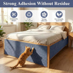 2-Pack 15.7"x78.7" Cat Scratch Mat with 40 Screws & 32 Adhesive Pads, Cat Scratch Couch Furniture Protector, DIY Trimmable Pad for Cats to Shield Walls, Sofas and Towers (Light Gray)