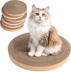 6pcs Cat Scratch Pad, Cat Scratcher Cardboard & Cat Scratching Pads - Round Cat Scratcher Refill, 10 Inch Diameter 7/8 Inch Thick cat scratchers for Indoor Cats