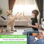 Dog Training Collar with 4 Training Modes - Dog Bark Collar with Mini Remote - Dog Shock Collar for Indoor & Outdoor, Shock Collar for Large Dog Medium Dog & Small Dog (10~120 lbs)
