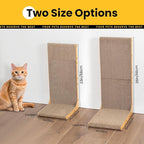 Cardboard Cat Scratcher, 26" L-Shaped Scratch Pad, Vertical Wall-Leaning Scratching Board to Protect Furniture for Indoor Cats,Wood Grain Jumbo