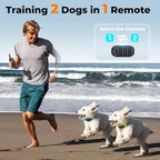 AI Dog Shock Collar 2 Dogs (10-120Lbs) - 3300FT Dog Training Collar with Remote, IPX7 Waterproof Collar with Beep, Vibration, Safe Shock for Large Medium Small Dogs, Keypad Lock and Flashing Light