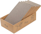 Nicunom 5 Packs in 1 Cat Scratcher with Box, Large Cat Scratching Boards Cardboard Box Reversible Cat Scratch Pads for Indoor Cats, Cat Scratch Cardboard for Rest and Play