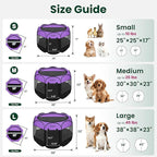 Love's cabin Pet Puppy Dog Playpen, Medium Dog Tent Crates Cage Indoor/Outdoor, Portable Playpen for Cat, Foldable Pop Up Dog Kennel Playpen with Carring Case, Removable Zipper Top, Purple