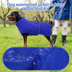 MIGOHI Dog Waterproof Jacket,Medium Dog Coat,Warm Dog Fleece Jacket for Hiking Camping,Fleece Vest for Dogs,Schnauzer,Jack Russell Terrier,French Bulldog,Winter Jackets for Medium Boys Girls,M,Blue