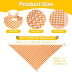 3PCS Dog Bandanas Small, Summer Scarf, Durable Triangle Reversible Orange Blue Green Bibs Handkerchief for Puppy Pet