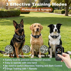 3-in-1 Dog Training Collar,Anti-Bark & Activity Monitor,3300ft Remote Range, LED Light, 3 Training Modes Beep Vibration Shock, Rechargeable Waterproof Dog Shock Collar for Small Medium Large Dogs