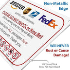 Leave Package Sign - Do Not Knock or Ring Doorbell, Dog Will Bark, 6" x 9" No Rust & Waterproof PVC, Will Not Scratch Hang Sign by SPRYZZLE