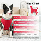 Warm Fleece Dog Coats with Durable Harness Buitl in D-Ring,Waterproof Puppy Jacket for Small Dogs,Dog Vest for Cold Winter,Red M