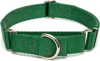 Country Brook Petz - Martingale Dog Collar - Heavy-Duty Training Collar with No Buckle - Service Dog Collar for All Pups - 10+ Cool Colors (Christmas Green, 5/8 Inch, Extra Small)