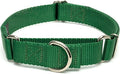 Country Brook Petz - Martingale Dog Collar - Heavy-Duty Training Collar with No Buckle - Service Dog Collar for All Pups - 10+ Cool Colors (Christmas Green, 3/4 Inch, Small)