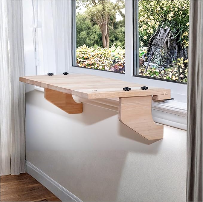 Original SillMate Window Plant Shelf, 21.25" Sill Shelf for Plants - Verify Sizing First - Cat Perch - Renter Friendly No Drilling/Damage - Sill Extender for Plants - Window Table