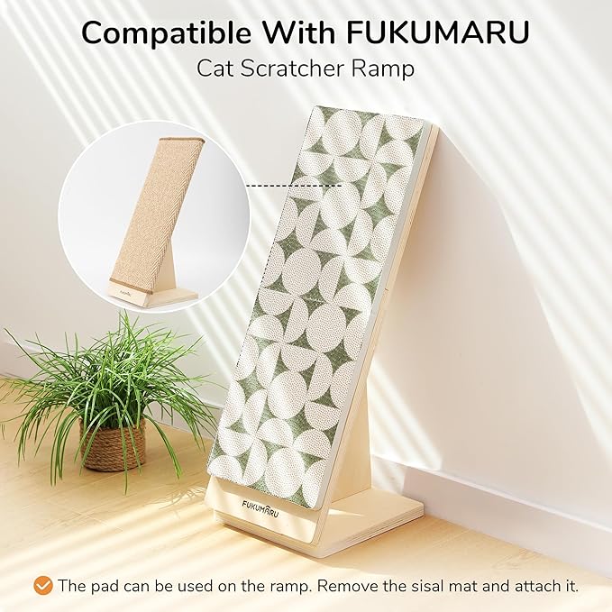 FUKUMARU 3PCS Cat Scratcher Wall Mounted, 23.6 Inch Extra Long Cardboard Cat Scratch Pad for Wall, High-Density Cats Scratching Board Indoor, Kitten Scratching Pads for Corner Door