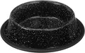 Neater Pet Brands - Outdoor Camping Style Pet Bowl - Enamel Ware Blue Black Granite Colors - Dog Cat No Tip Skid Bowls (16 oz, Black)