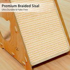 Sisal Cat Scratcher, 22.44 x 14.56 x 11.41 Inch Natural Scratching Post, Cat Scratch Pad for Wall and Couch, Durable Toy for Indoor Kittens