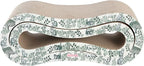 CSR1014F Suvi 26" Modern Cardboard Infinity 2-in-1 Lounge Bed Cat Scratcher with Catnip, Garden Cats