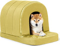Orthopedic Dog House 2.0 - Outdoor Waterproof Dog Shelter w/Porch - Scratch Proof Indoor Pet House w/Egg-Crate Foam - Ideal for Medium Breeds & Fits 30-Inch Crate - 29"x18", Moonstone