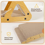 Gimars Wood Grain A-Shape Cat Scratcher, MZB-AS-M