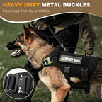 WINSEE Service Dog Vest Harness for Large Dog, Tactical Working MOLLE Vest with 10 Pet Patches, No Pull Heavy Duty Harness for Training Walking