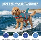 ASENKU Dog Life Jacket - Pet Safety Vest for Swimming & Boating, Shark Life Jacket with Floatation, Dog Lifesavers Swimsuits for Small Medium Large Dogs (ForestGreen, S)
