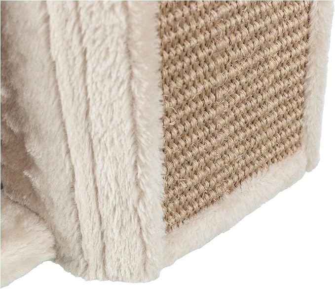 Trixie Wall Mounted Corner Scratching Board with Extra Post – Vertical Sisal Rope Pad for Indoor Cats – Easy-Install Corner Scratch Pad – Beige, 5.9 x 5.9 x 19.7 in
