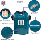 Pets First NFL Philadelphia Eagles Dog Jersey, Size Medium, Football Shirt Costume for Pet, Dog Sports T-Shirt, NFL Team Clothing for Cats, Licensed Pet Apparel Available in 7 Sizes and 32 Teams