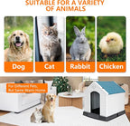 ZENY 34Inch Large Plastic Dog House - Water Resistant Dog Kennel for Small to Medium Sized Dogs All Weather Indoor Outdoor Doghouse Puppy Shelter