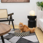 Cat Scratcher Bed,2 in 1 Oval Cat Scratching Board for Indoor,Scratch Pad Corrugated Cardboard Lounge Bowl Nest Couch Sofas for Kitty Play&Rest,Holiday Birthday Gift with Kittens Toy Fish