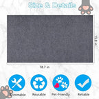 Cat Scratching Mat - 79"x16" Trimmable Cat Scratching Carpet Mat, Large Self-Adhesive DIY Cat Scratch Mat Roll, Cat Tree Shelves Replacement Mat Pad, Couch Furniture Protector, Toy Ball&Strong Tape