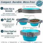 Loving Pets 73807992: Travel Double Diner Dog Bowl, Blue Md